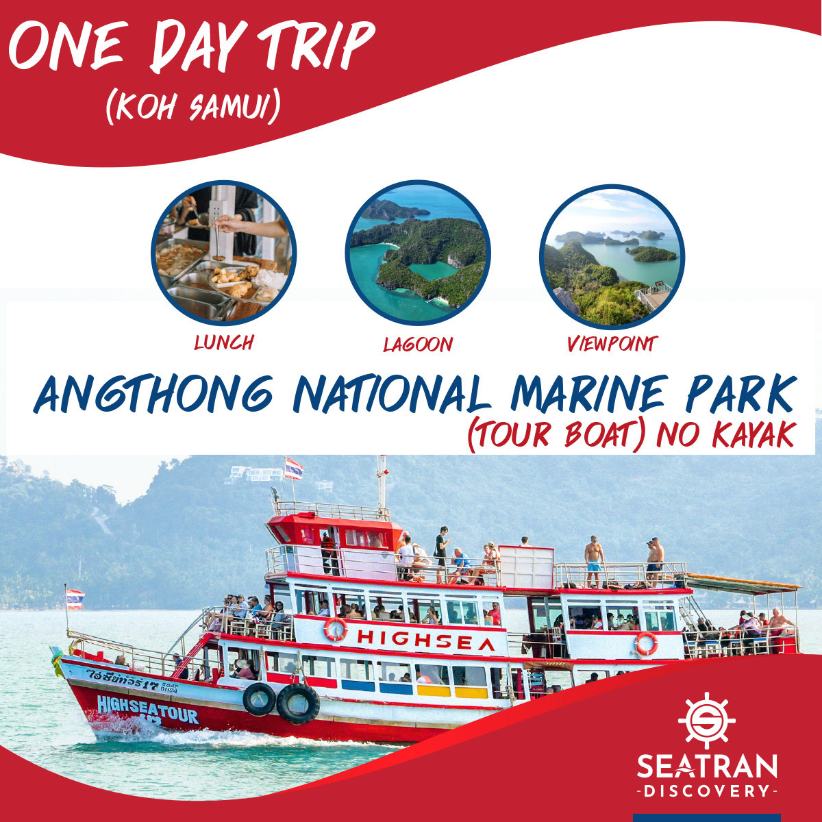 BOOK NOW ONE DAY TRIP ANG THONG NATIONAL MARINE PARK (No Kayak)
