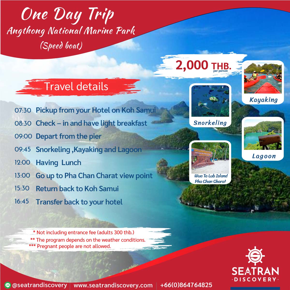 BOOK NOW ONE DAY TRIP (ANG THONG NATIONAL MARINE PARK)