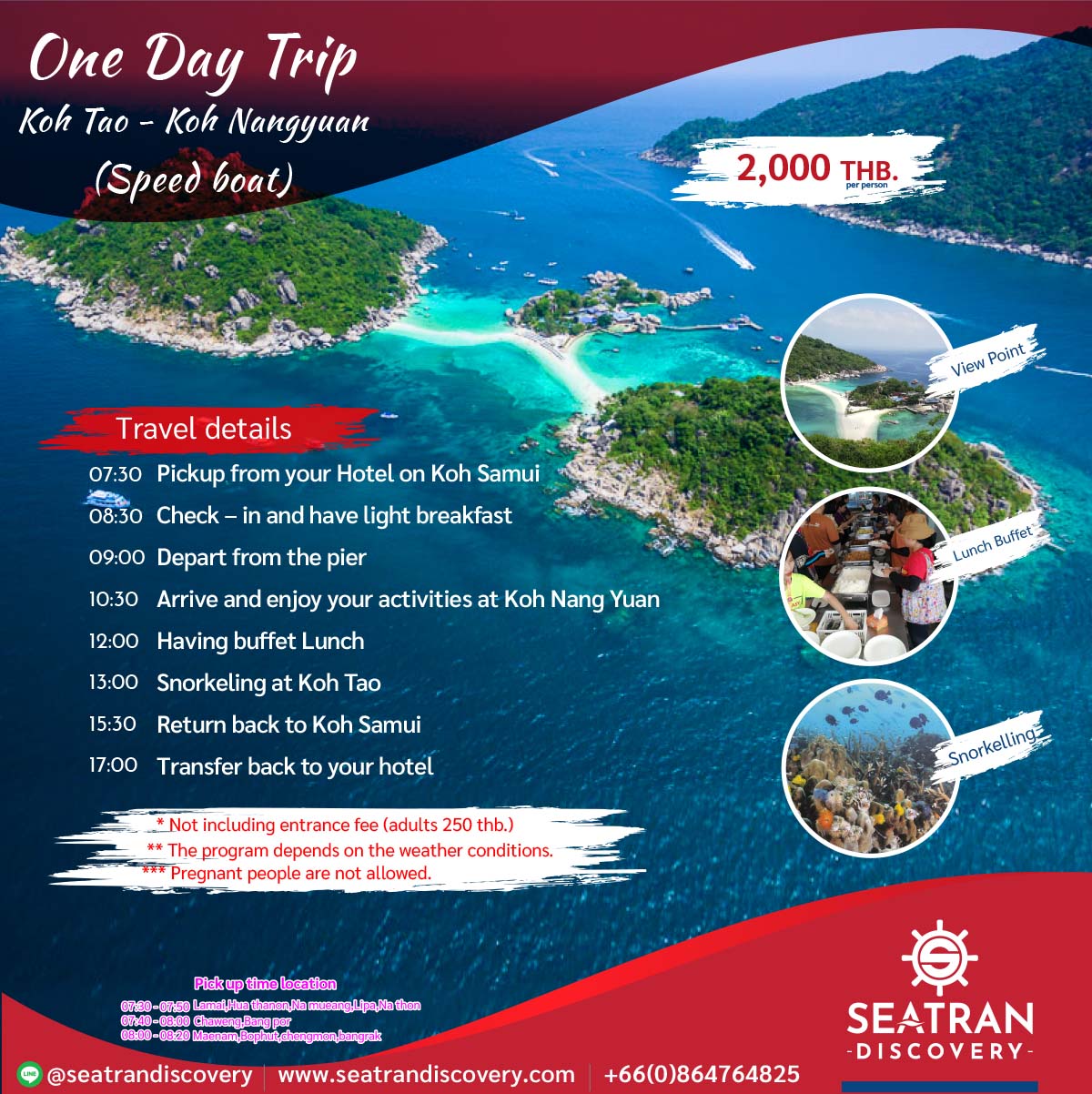 BOOK NOW ONE DAY TRIP (Koh Tao & Nangyuan)